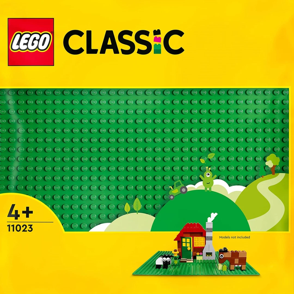 LEGO Classic Green Baseplate 11023 32x32 Stud Square Building Board Grass
