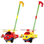 Pebble Hug Push Along Airplane Toy for Toddlers Baby Walking Toy with Long Removable Handle