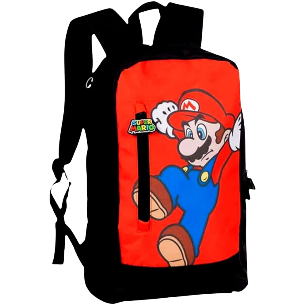 Mario Super Mario Bros Backpack Twin Compartment School Bag Kids Rucksack
