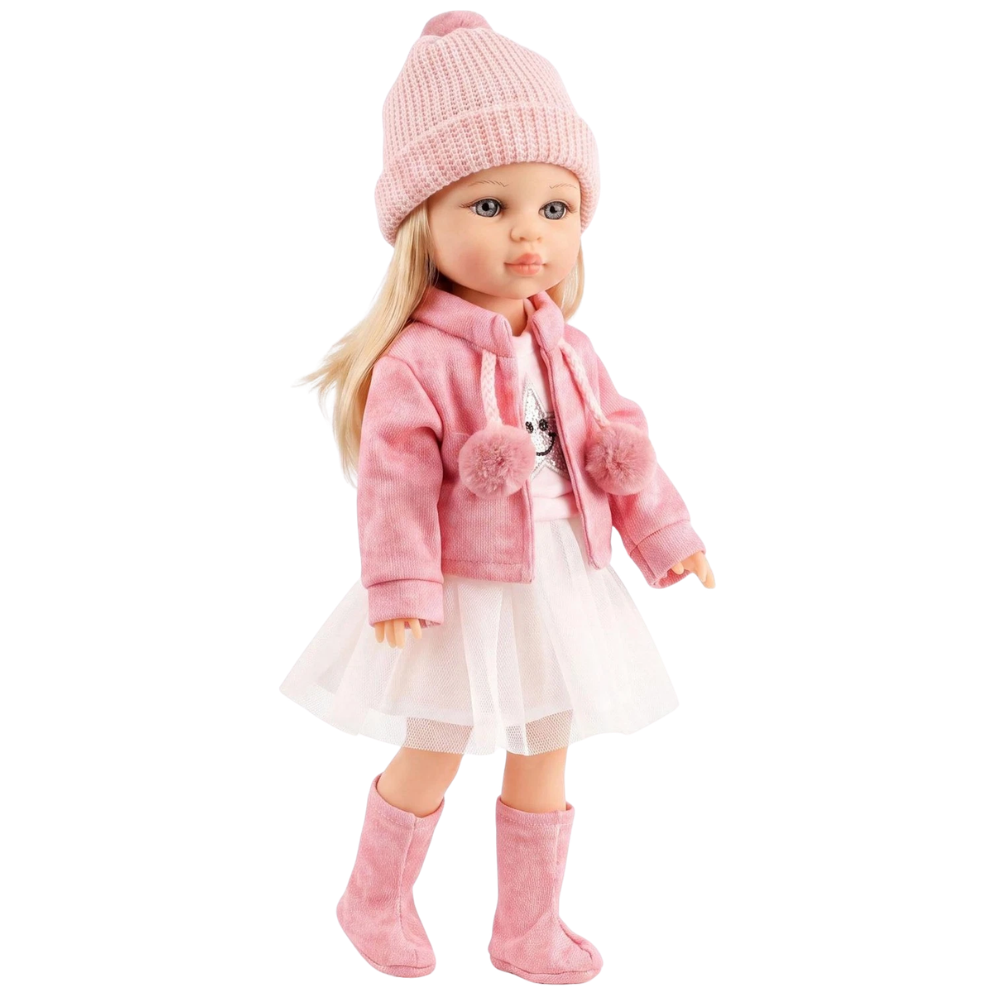 15" Fashion Doll Pink American Style Girl Rotatable Head Styling Hair BiBi Doll Toy 3+
