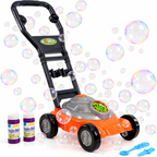 Kids Bubble Lawnmower Machine with Bubble Solution Mower Bubble Maker Garden Toy Fun