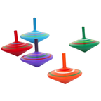 12x Mini Retro Wooden Spinning Tops Kids Party Bag Toys