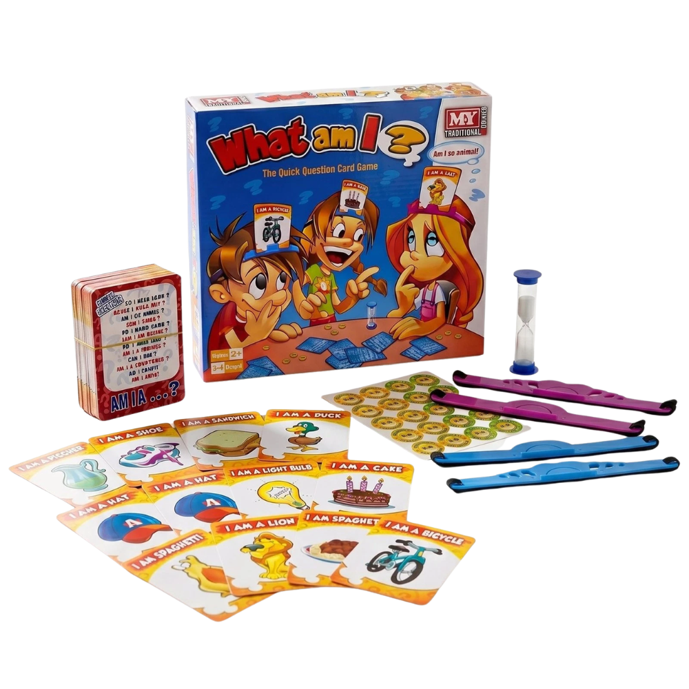 What Am I Card Game Family Guessing Game with Timer Kids & Adults Party Fun