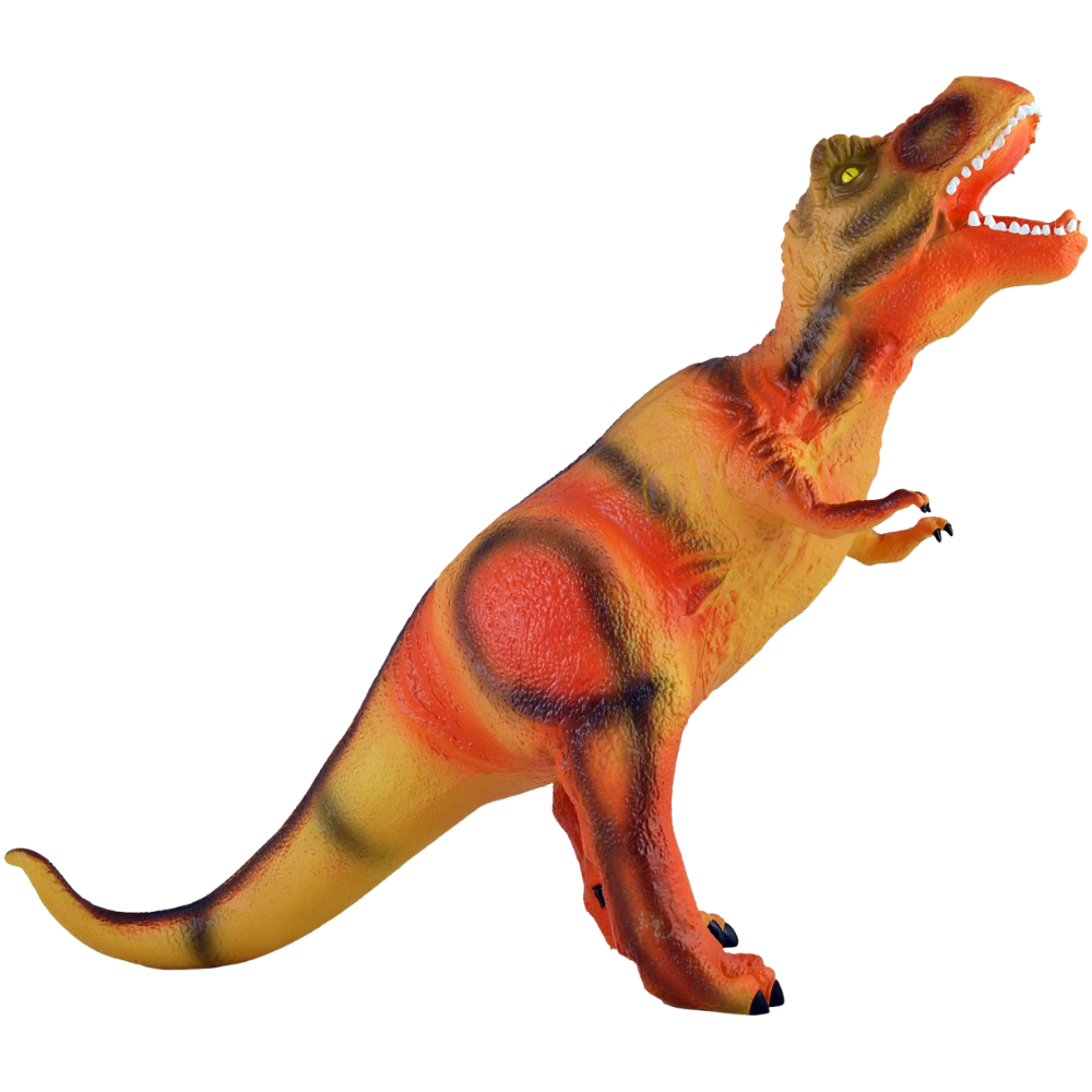 20 Inch Orange T-Rex Dinosaur Toy, Soft Rubber Tyrannosaurus Rex Jurassic Figure for Kids