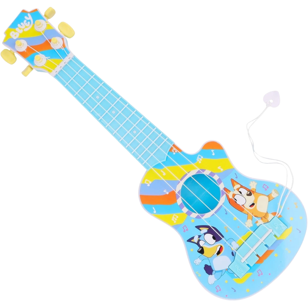 Toyland 40cm Bluey My First Guitar With Plectrum, Kids Musical Toy Instrument, Tune & Play, Ages 3+