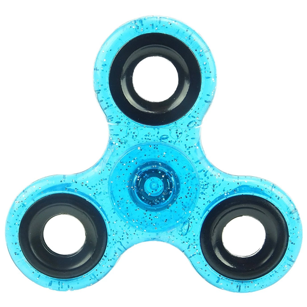 Turquoise Glitter Hand Spinner Fidget Toy Stress Relief Spinner Sensory Distraction Toy 1-3 Min