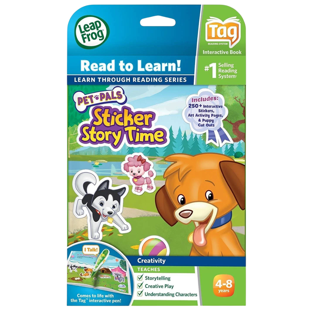 LeapFrog LeapReader TAG Pet Pals Sticker Story Time Book 4-8 Years
