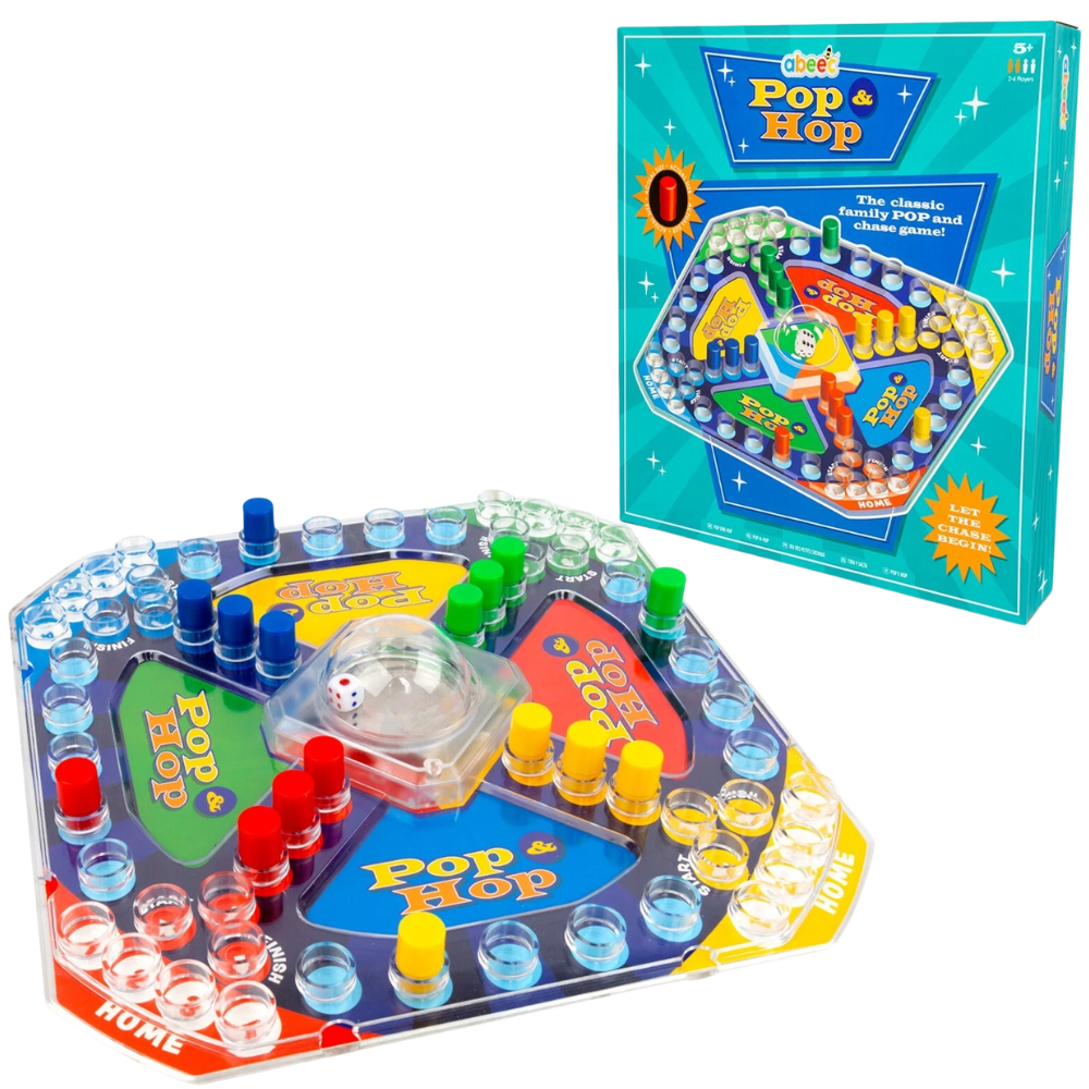 Pop and Hop Board Game for Kids & Family Ludo Style Dice Game 2-4 Players Classic Games
