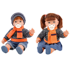18 Inch Realistic Ginger Baby Doll Soft Body Sleeping Freckles Dummy Sounds Lifelike Toy