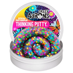 Crazy Aaron's Trendsetters Social Butterfly Thinking Putty Rainbow Confetti Putty Tin Collectible Sensory Toy