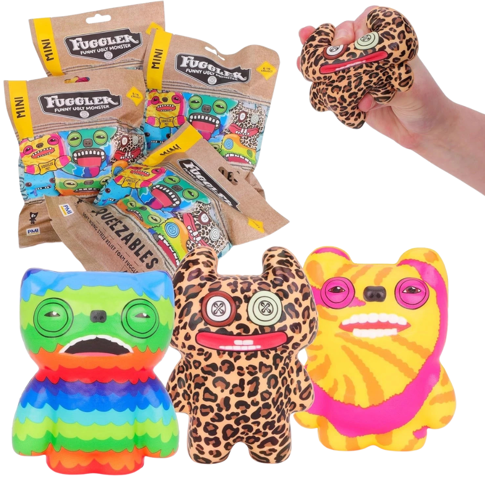 Toyland Fuggler 10cm Soft Foam Squeezy Sensory Stress Toy Random Design
