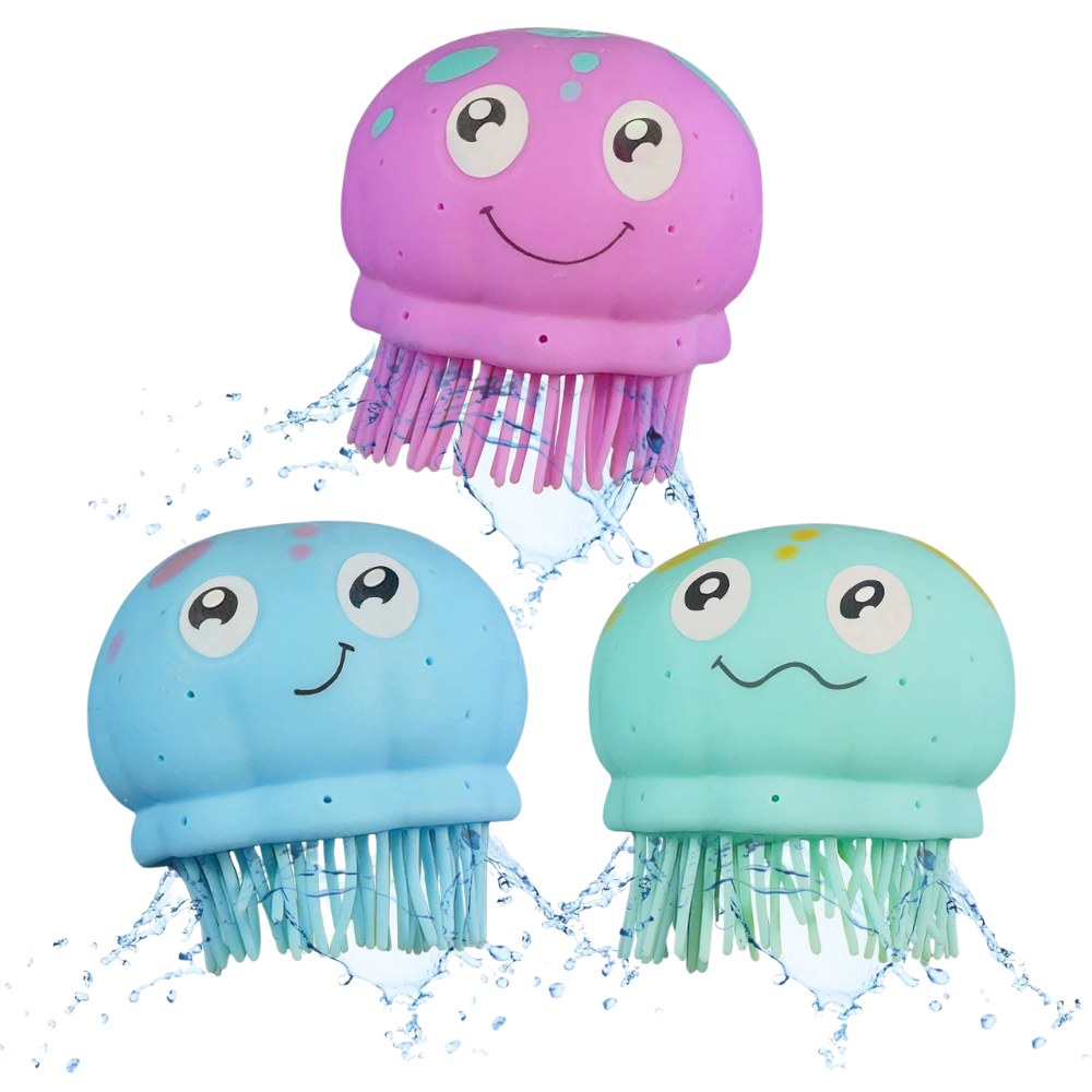 Water Absorbing Soft Flying Jellyfish Frisbee Toy for Swimming Pool Summer Target Game Fun