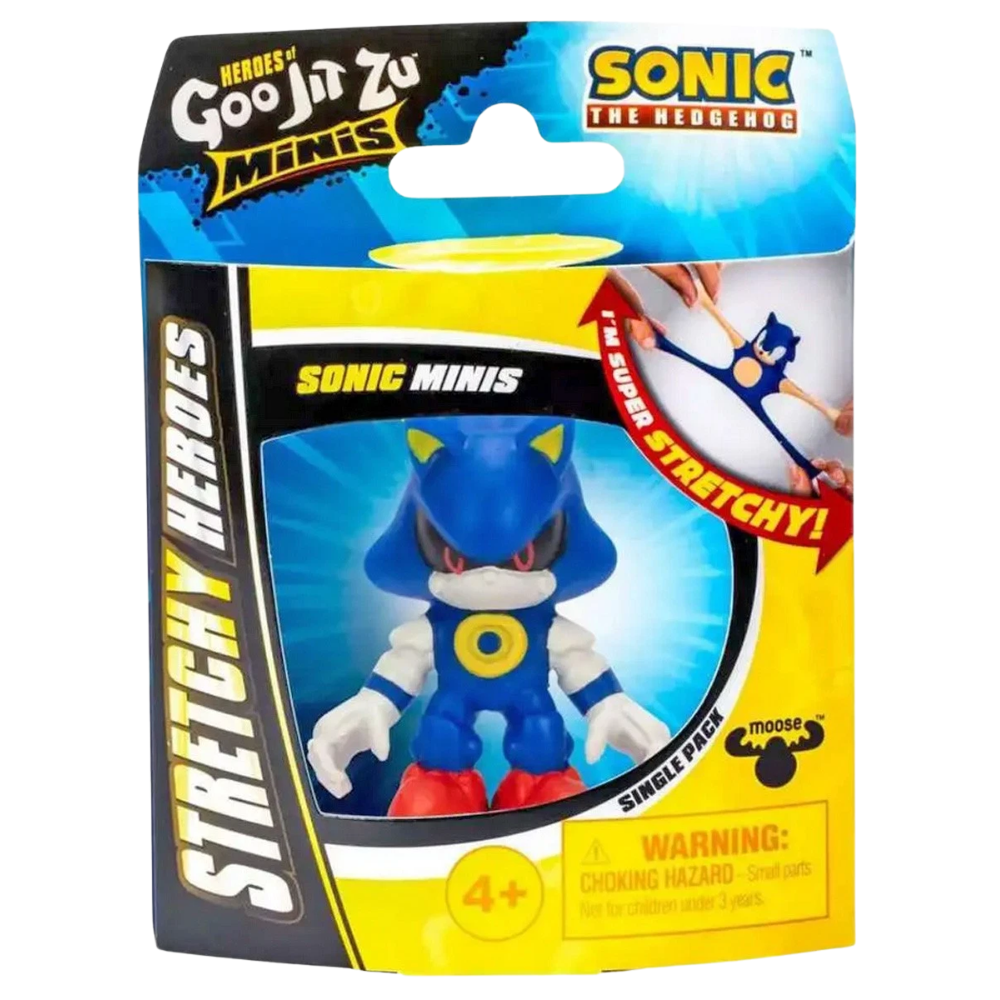 Heroes of Goo Jit Zu Sonic Minis Metal Sonic Stretch Figure Collectible Toy Ages 4+