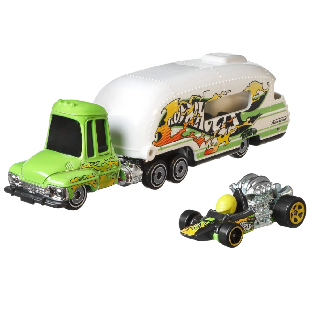 Hot Wheels Super Rigs Tooned Up Die-Cast Car & Hauler Truck Vehicle Set Mattel Kids 3+