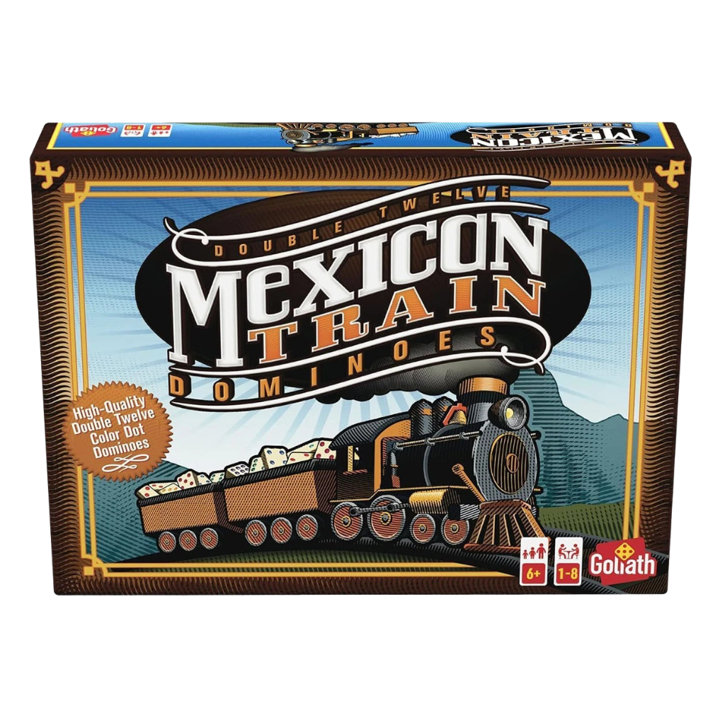 Mexican Train Dominoes Game Classic Family Strategy Board Game for 2–8 Players