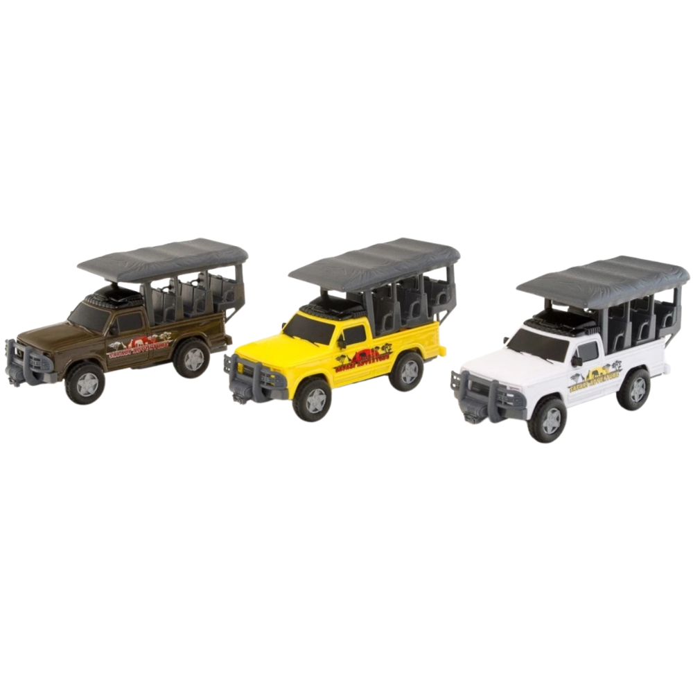 Teama Toys Safari 4x4 Off-Road Car 1:32 Scale Diecast Model Toy – Yellow or White
