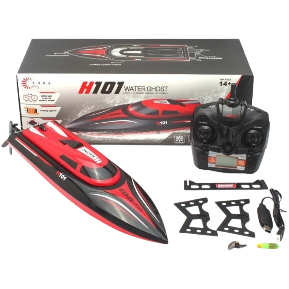 Remote Control Racing Boat RC H101 2.4GHz 25km/h High Speed 150m Range 14+