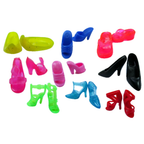 9 Pairs Silicone Shoes & Boots for 12" Fashion Dolls