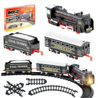 Classic Battery Operated Train Set with Lights Track Carriages Vintage Toy Gift Kids 3+