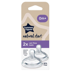 Tommee Tippee Natural Start Baby Bottle Teats 2-Pack Anti-Colic BPA-Free