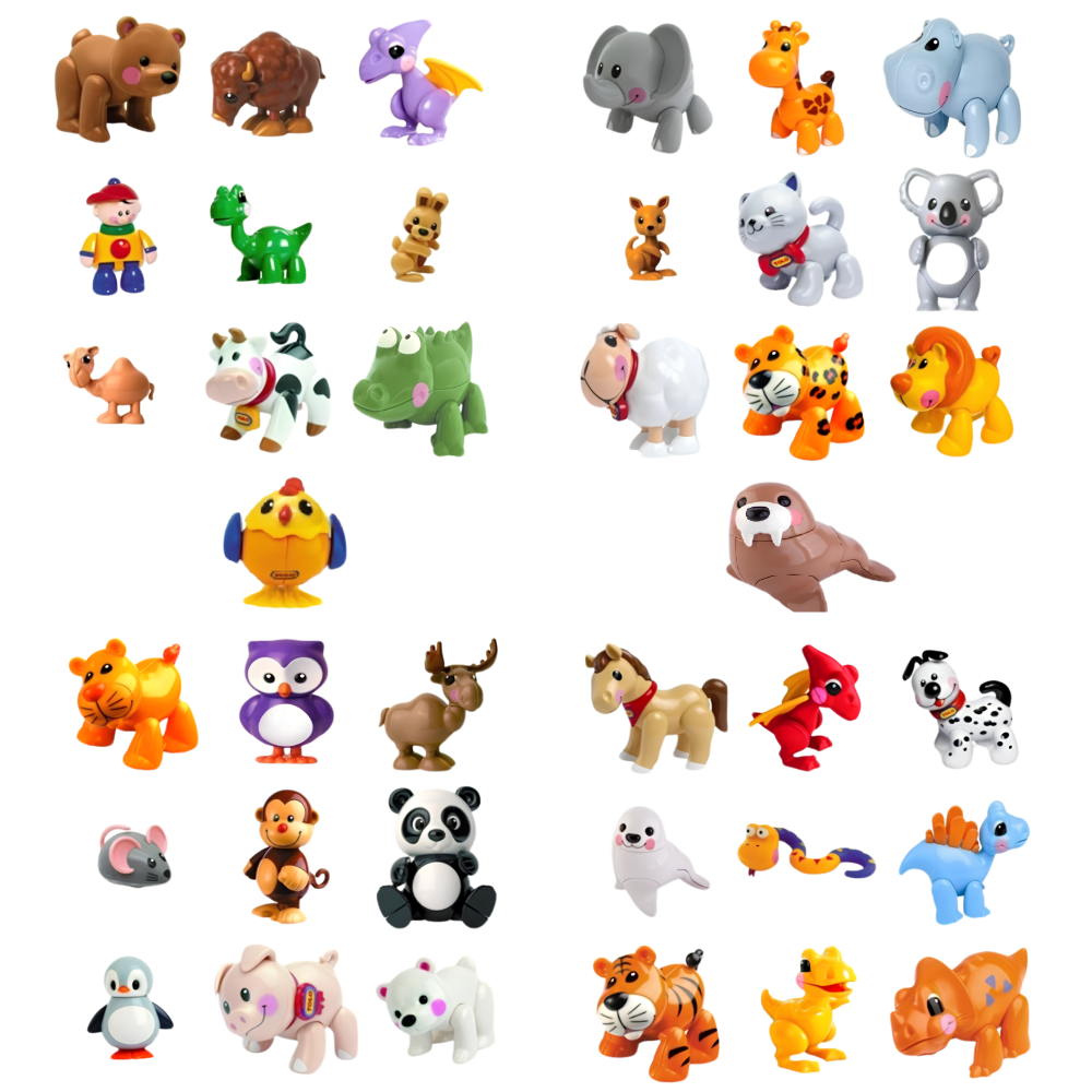 Tolo Toys First Friends Animals Puppy Giraffe Snake & Monkey Colourful Interactive Baby Toys