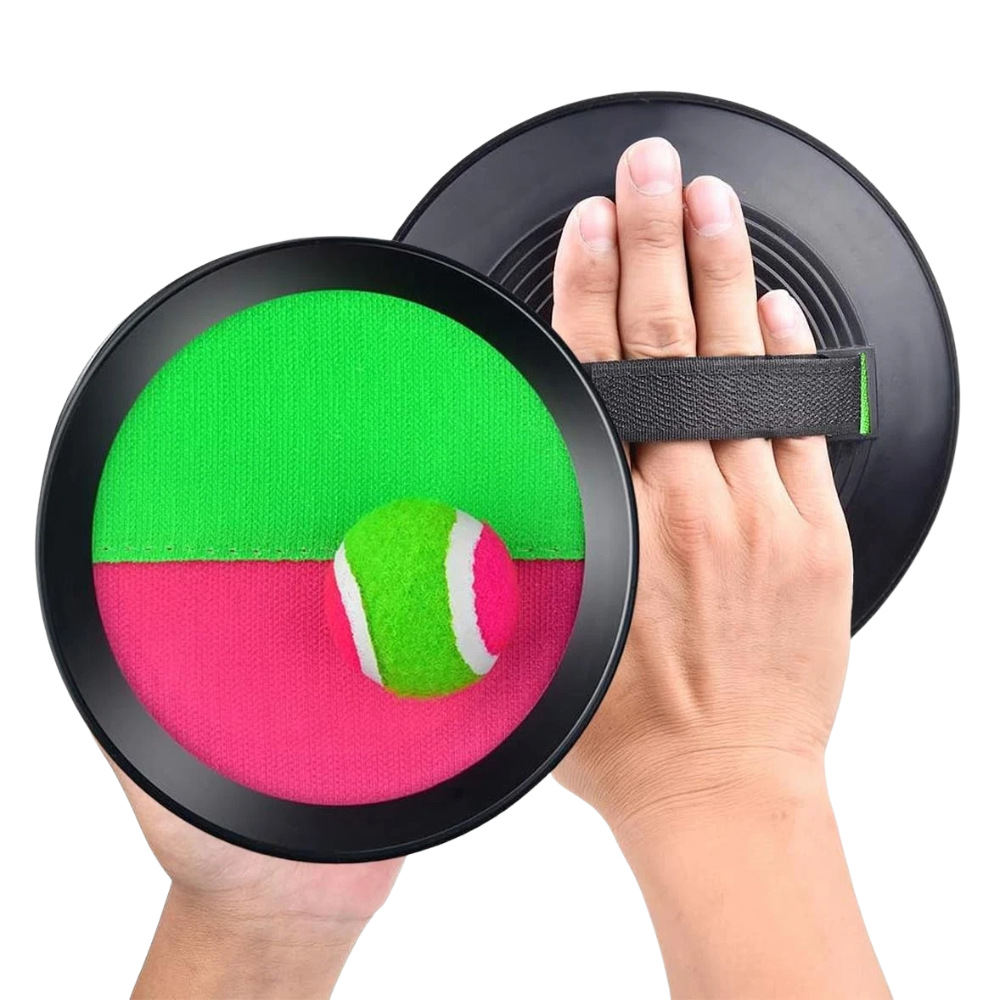 Toss and Catch Ball Game Set Kids Outdoor Garden Beach Activity with Sticky Paddles