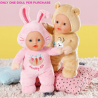 BABY born Cutie Baby Doll 18cm, Soft Sensory Animal Plush Toy, Assorted Bear or Bunny