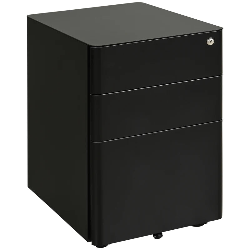 eel Office Cabinet with Lock – Vinsetto Mobile File Storage for A4 & Legal