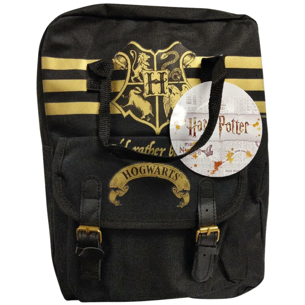 Harry Potter I'd Rather Be at Hogwarts Children's School Backpack Black New Bag for School
