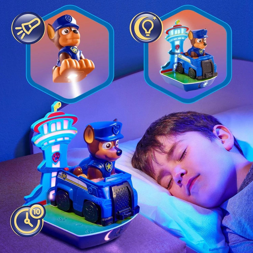 Paw Patrol Chase Goglow 3-In-1 Night Light Lamp Torch Sleep Trainer Timer for Kids