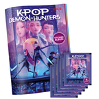 K-Pop Demon Hunters Sticker Album + 5 Packs 25 Stickers & Giant Character Poster Collecti