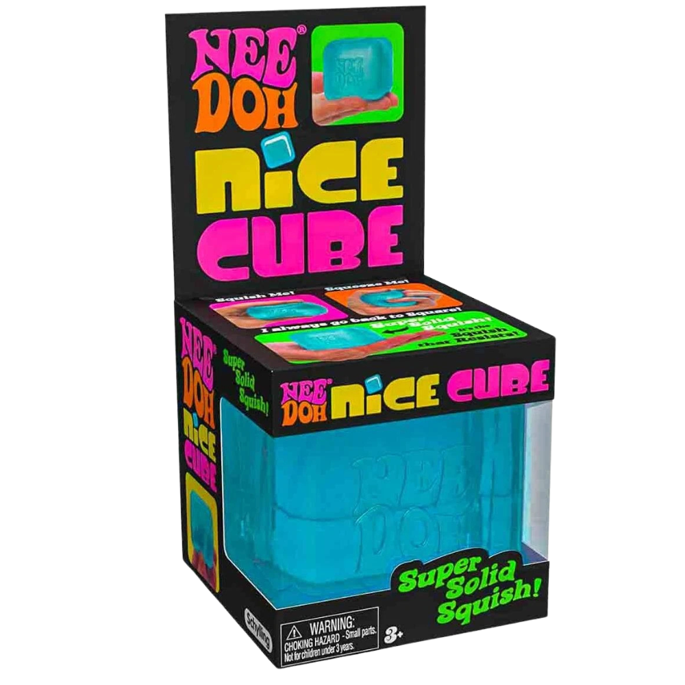 Needoh Nice Cube Stress Ball Squishy Sensory Fidget Toy Schylling Relaxing Toy for Ages 3+