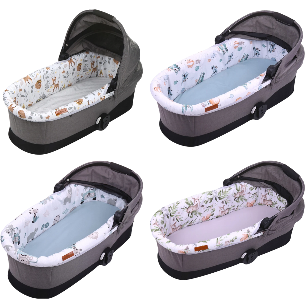 Carrycot Cover Double-Sided Liner 100% Cotton Pushchair Pram Carrycot Insert