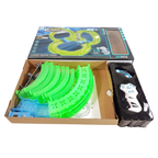 Glow in the Dark Stunt Loop Race Track Set 25 Pcs Rc Remote Control Car with Light Kids Toy 6+