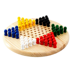 Chinese Checkers Traditional Halma Wooden Board Game 6 Player Strategy Puzzle Age 6+