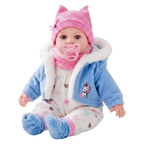 16" Baby Dolls Felix & Louise Soft Body with 16 Sounds Blue Coat & Dummy
