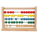 Wooden Abacus for Kids 50 Beads Maths Counting Frame Toddler Learning Toy