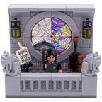 Wednesday Addams Balcony Scene Addams Family Custom Kit Made with Real Lego Bricks Display Set