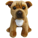 Staffordshire Bull Terrier Red 24cmh Plush Staffy Soft Toy by Faithful Friends Dog Gift