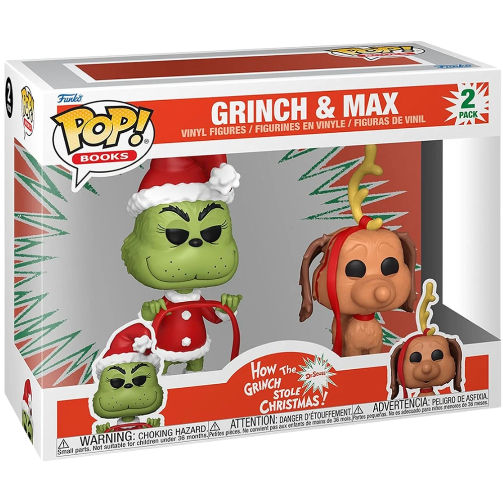 Funko Pop Books How the Grinch Stole Christmas the Grinch & Max 2-Pack Vinyl Figures