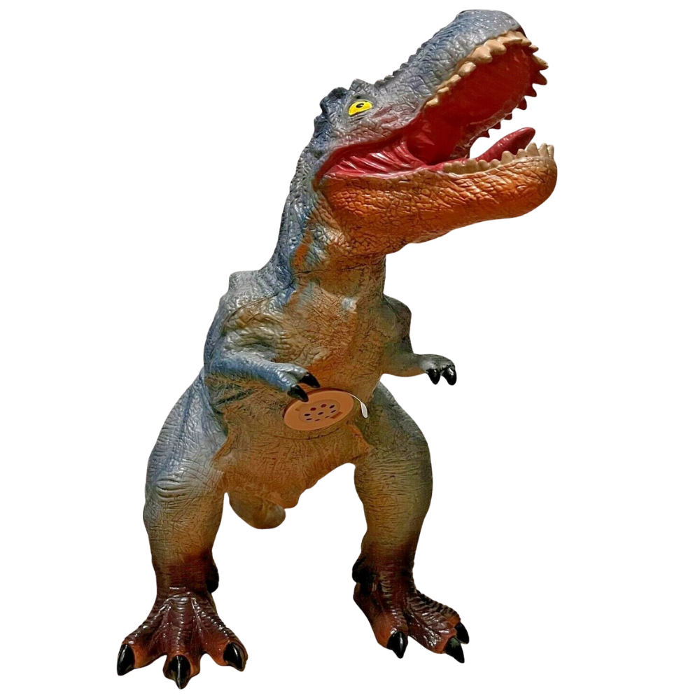 Giant Soft Roaring Dinosaur Toy T-Rex Blue 27 Inch Plush Dino Gift for Kids Ages 3+