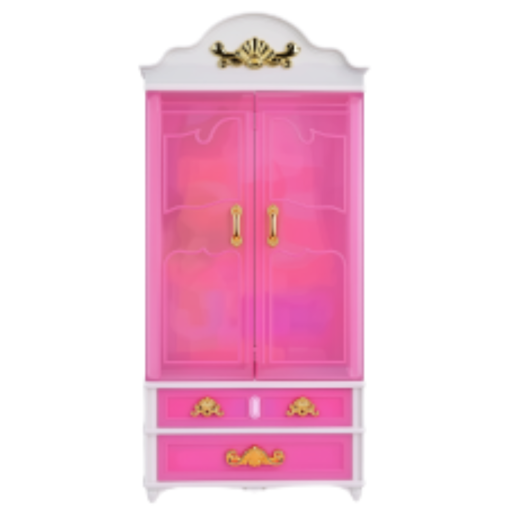 Lovely Pink 12" Fashion Doll House Bedroom Living Room Furniture