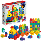 Mega Bloks Abc Musical Train 50 Piece Building Set Learning Toy for Toddlers Kids Play