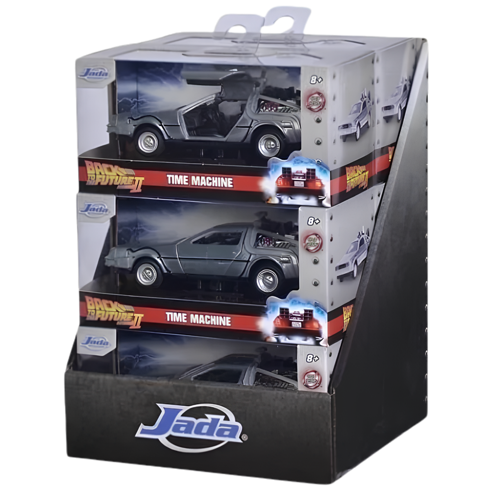 Jada Back to the Future DeLorean 1:32 Diecast Model Car with Opening Doors, 2 Variants