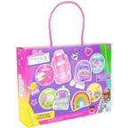 Barbie Mini Bag Set 4 Pack With Hair Clips Lip Gloss Nail Stickers Girls Gift Accessories