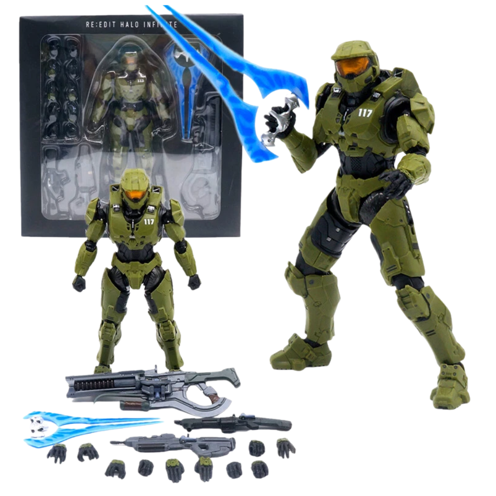 Halo 4 Master Chief Spartan 7" Action Figure Collection Model PVC Toy Green