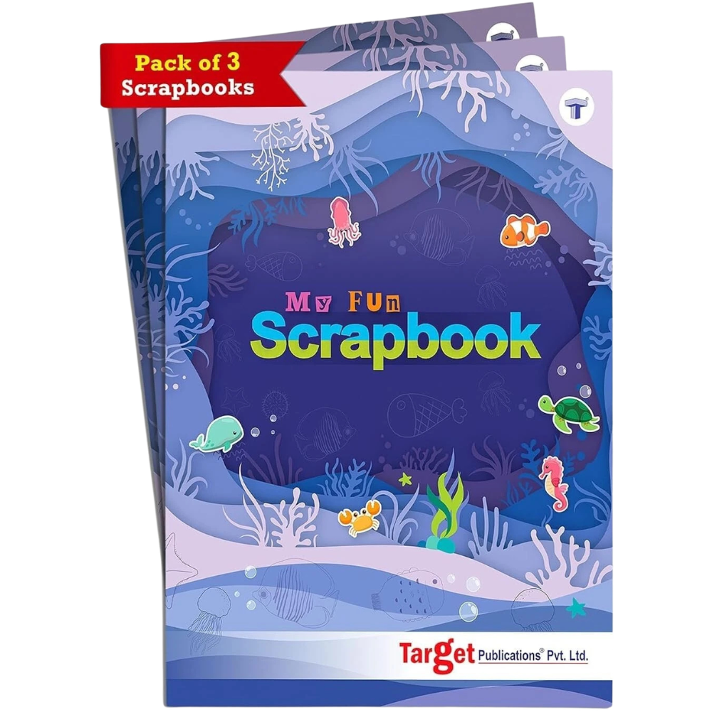 A4 Scrapbook Craft Pad Pack of 3, 32 Pages Each Kids Drawing and Photo Book for School