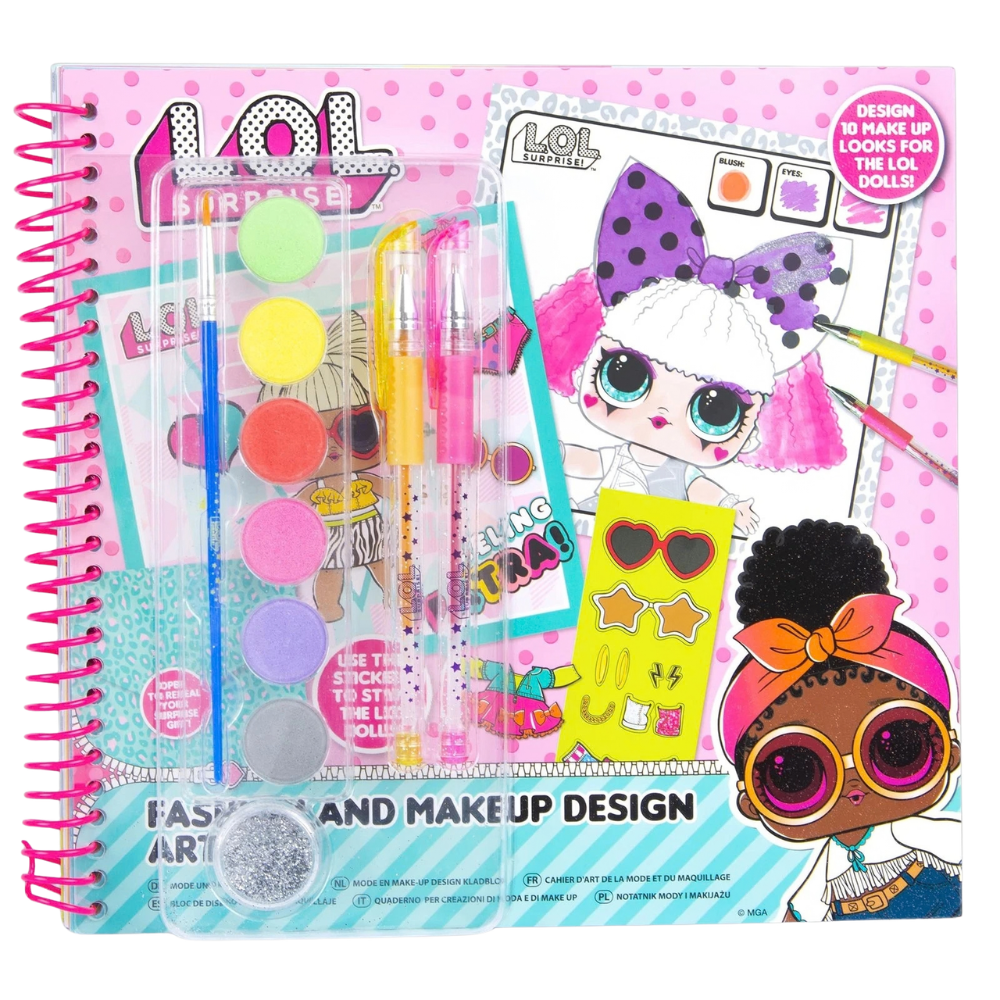 Lol Doll Fashion Art Pad Makeup & Fashion Design Kit Creative Girls Activity Gift Set