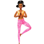 Barbie Made to Move Fashion Doll Brunette 22 Points Articulation Sports Top Yoga Pants New