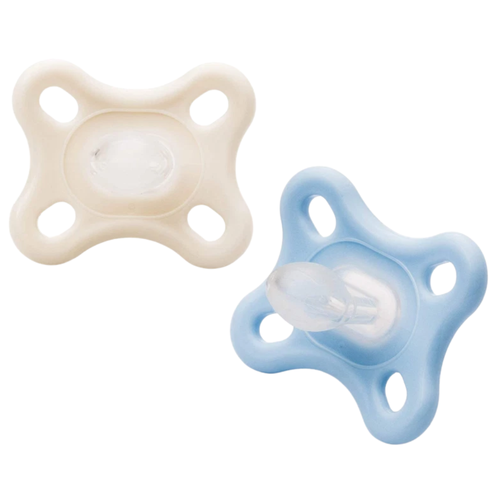 MAM Comfort Soothers 0+ Newborn 2-Pack Extra Soft Orthodontic Pacifiers with Steriliser